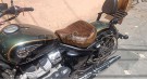 Fit For Royal Enfield Super Meteor 650 Rusty Brown Front Solo Seat - SPAREZO
